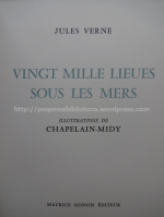 Ilustração de Chapelain-Midy para Vinte Mil Léguas Submarinas de Júlio Verne. Edição Maurice Gonon-